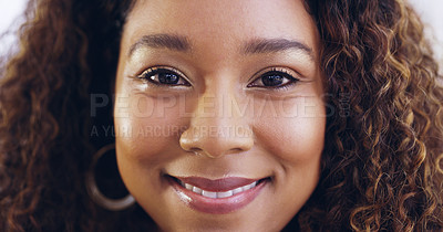 Buy stock photo Cropped shot of a young beautiful businesswoman in a modern office