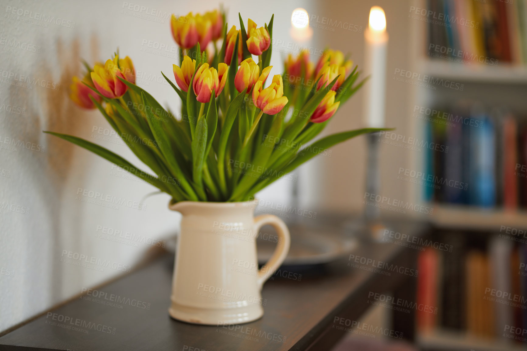 Buy stock photo Beautiful bunch of tulips