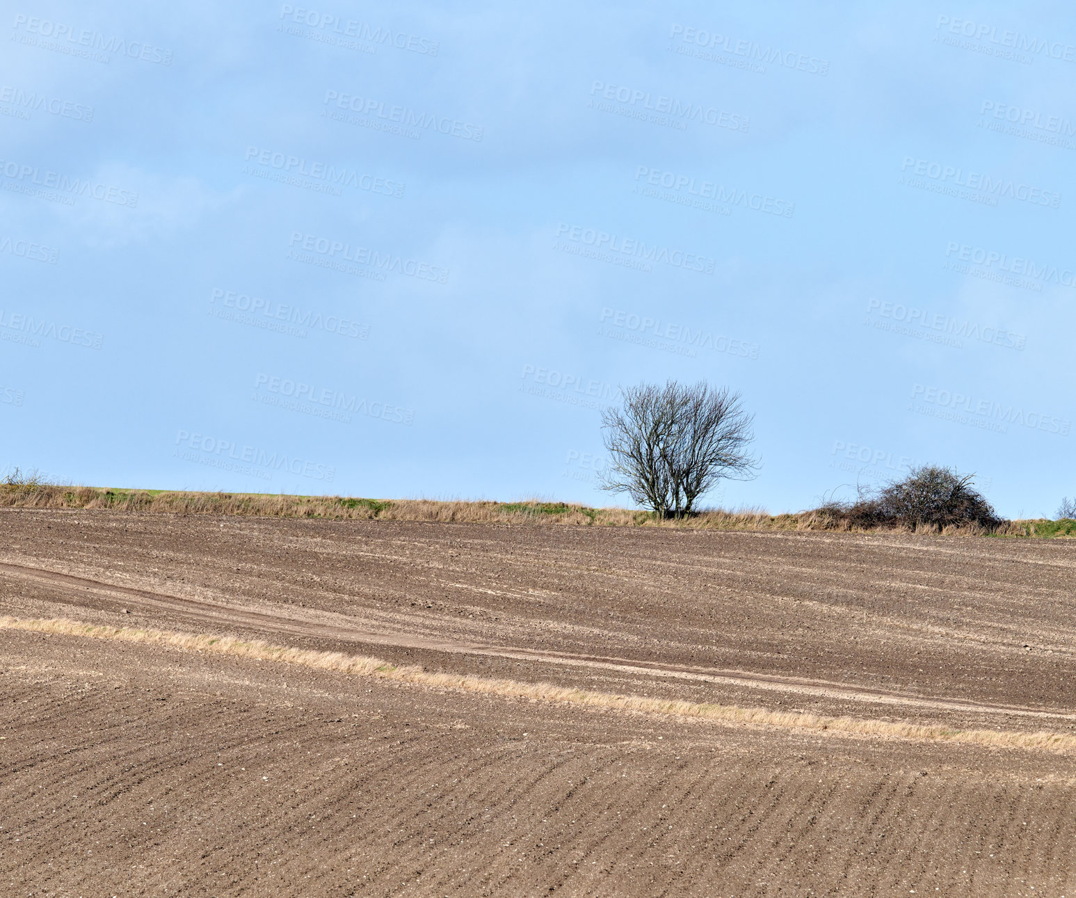 Buy stock photo A photo of the countryside in early springtime