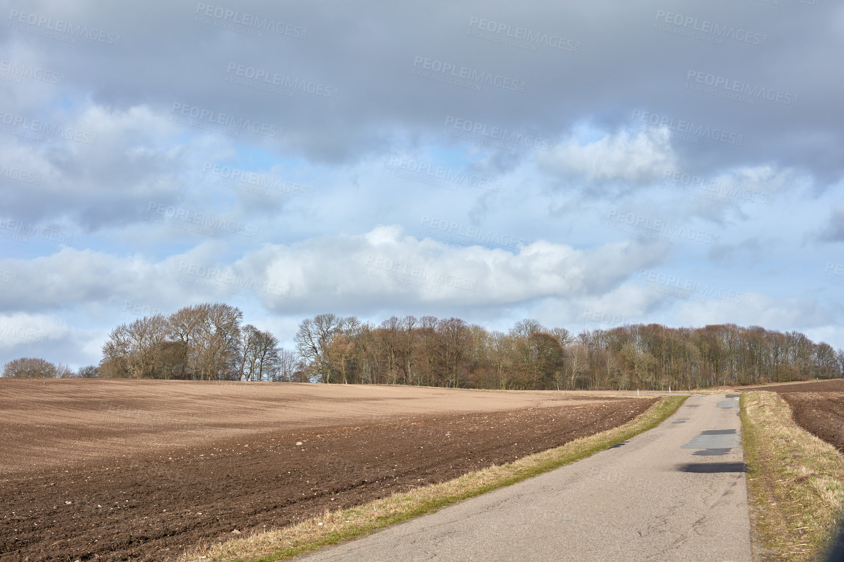 Buy stock photo A photo of the countryside in early springtime