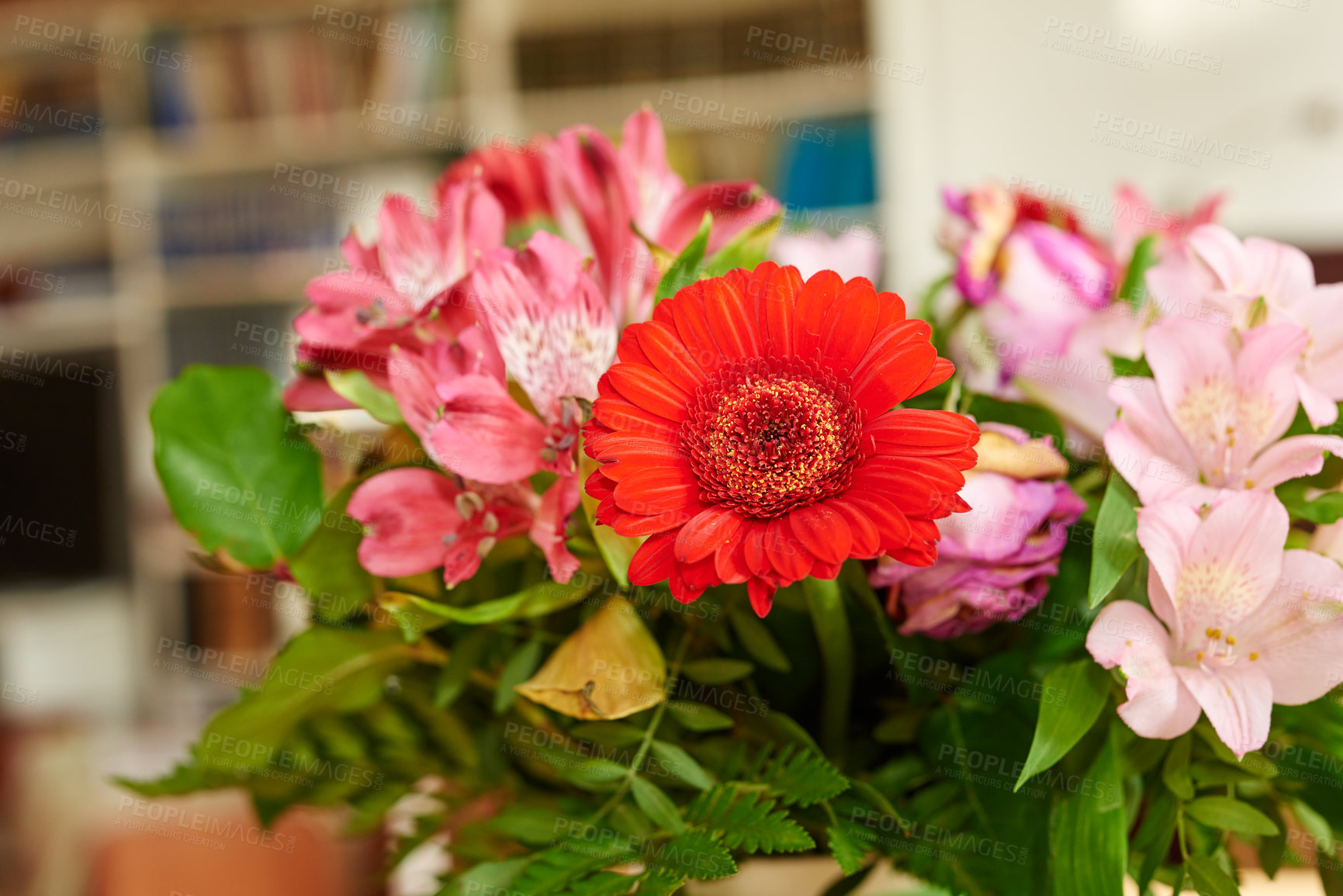 Buy stock photo Bouquet with different kind of flowers