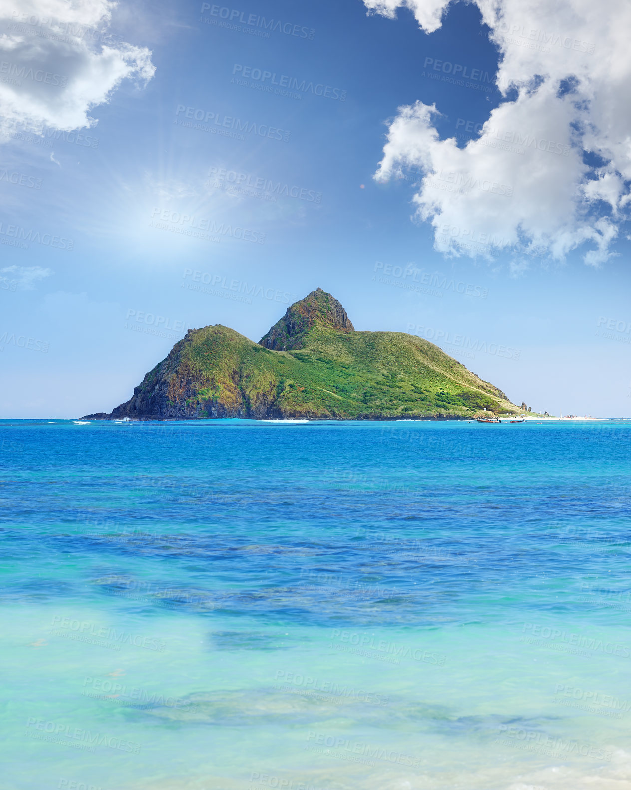 Buy stock photo Lanikai Beach of Oahu, Hawaii