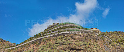 Buy stock photo Banana plantations around Los Llanos, La Palma, Spain