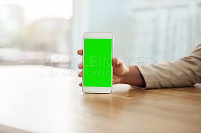 Buy stock photo Shot of an unrecognizable  businesswoman using a mobile phone in her office