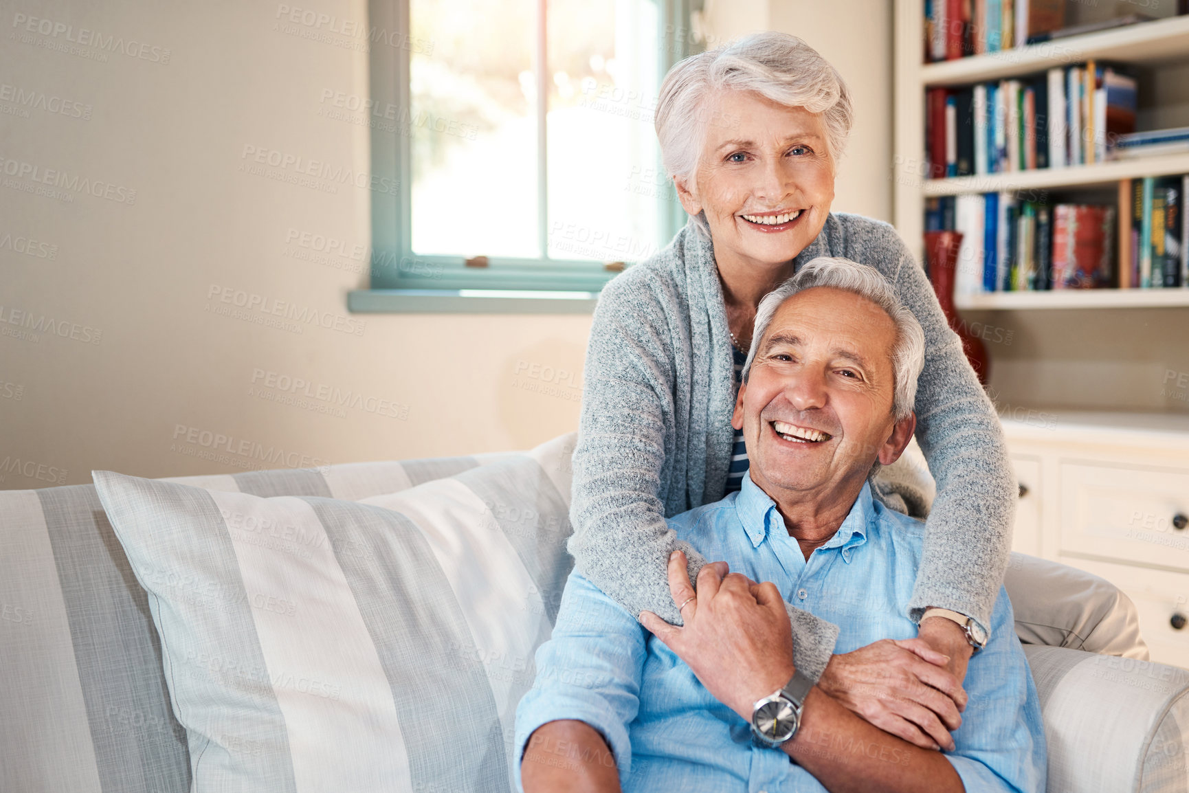 Buy stock photo Shot of a senior couple spending quality time at home