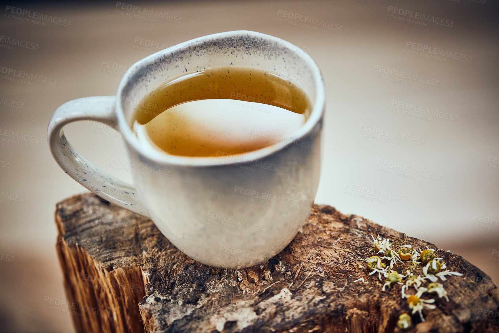 Buy stock photo Shot of a cup of freshly made herbal tea