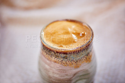 Buy stock photo Shot of a freshly made healthy snack on a table