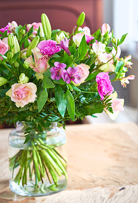 Buy stock photo Bouquet with different kind of flowers