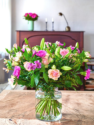 Buy stock photo Bouquet with different kind of flowers