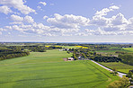 Aerial vies of the countryside in Denmark