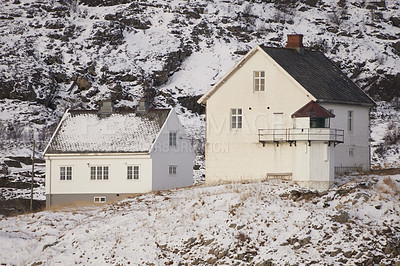 Buy stock photo The city of Bodoe and surroundings, North of the Polar Circle 