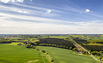 Aerial vies of the countryside in Denmark