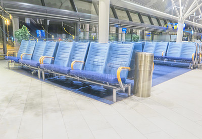 Buy stock photo Background images of the interior of an airport