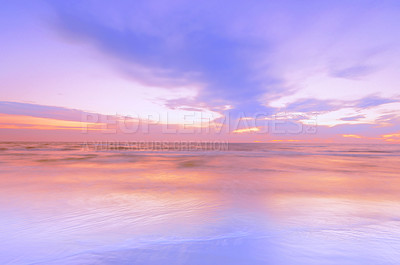 Buy stock photo Calm and peaceful - beach and ocean