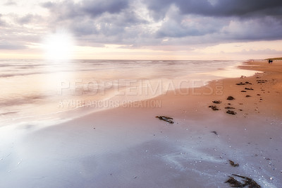 Buy stock photo Calm and peaceful - beach and ocean