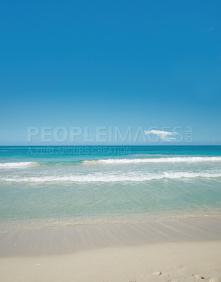 Buy stock photo Calm and peaceful - beach and ocean