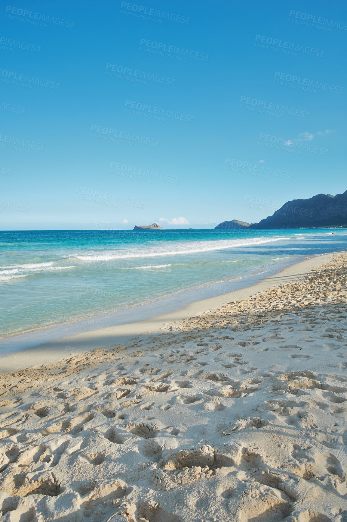 Buy stock photo Calm and peaceful - beach and ocean