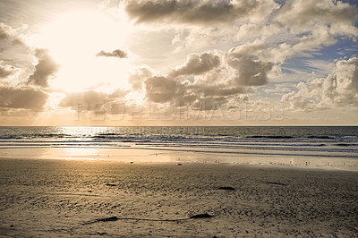 Buy stock photo Calm and peaceful - beach and ocean