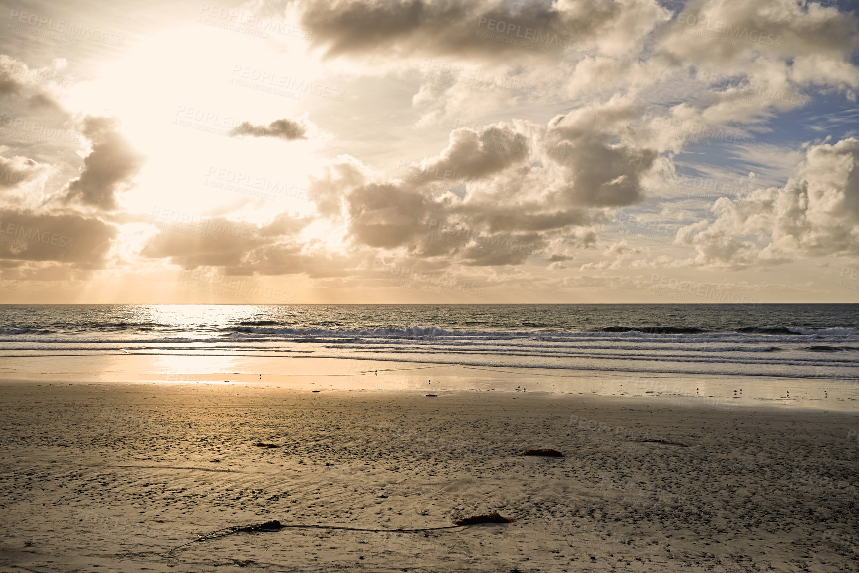 Buy stock photo Calm and peaceful - beach and ocean