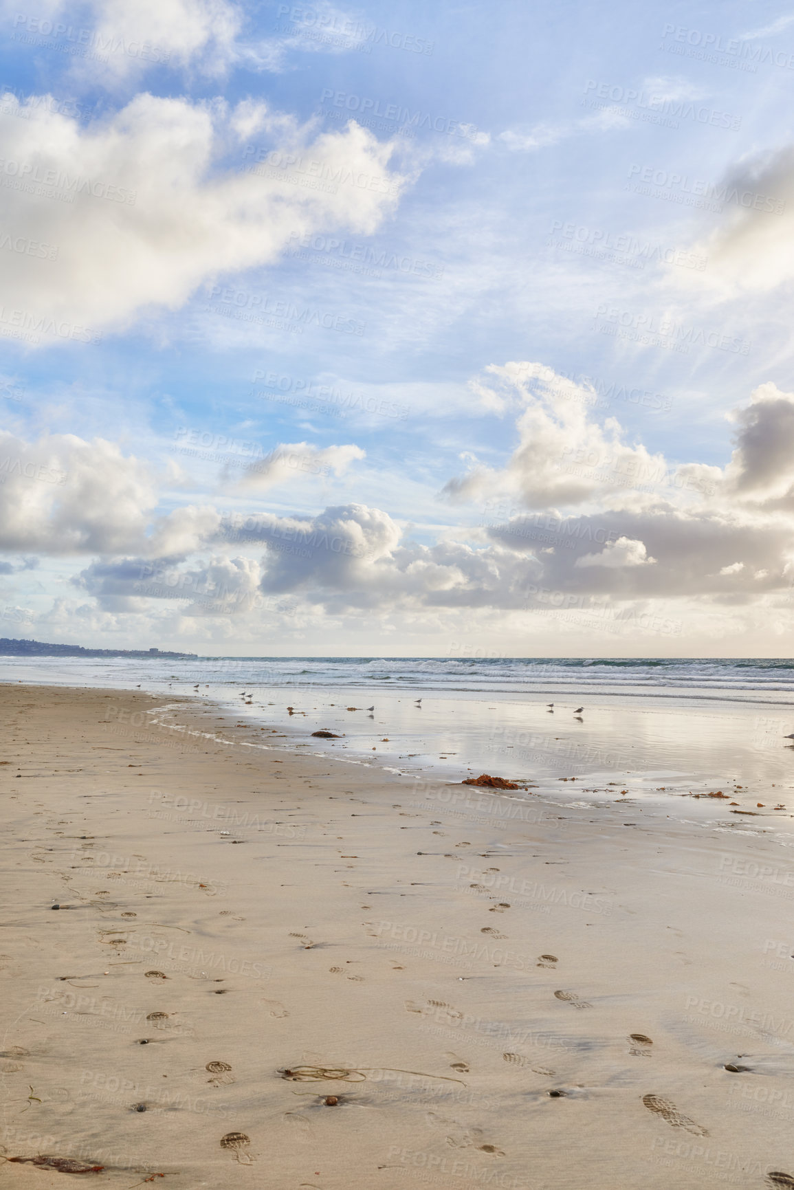 Buy stock photo Calm and peaceful - beach and ocean