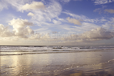 Buy stock photo Calm and peaceful - beach and ocean