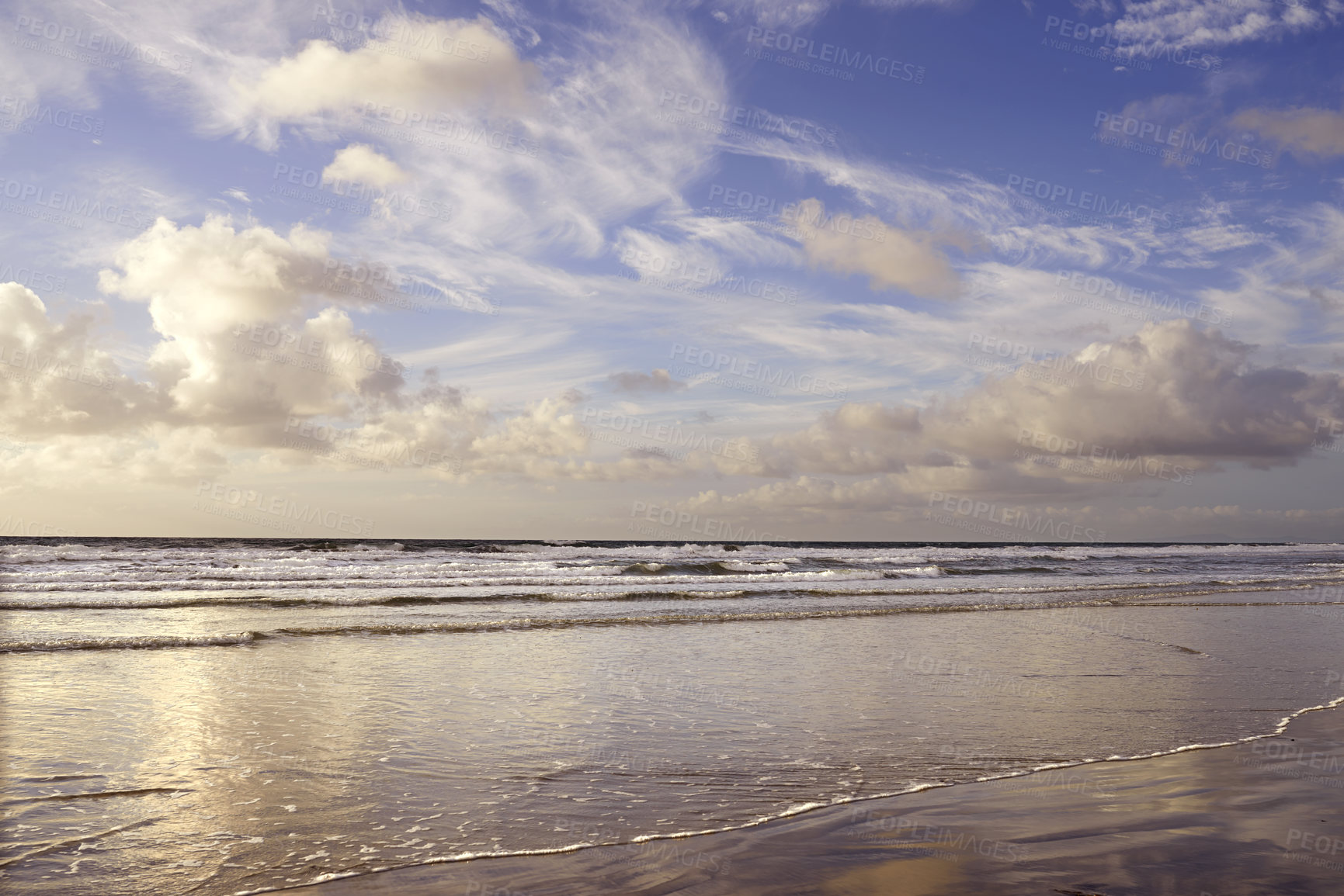 Buy stock photo Calm and peaceful - beach and ocean