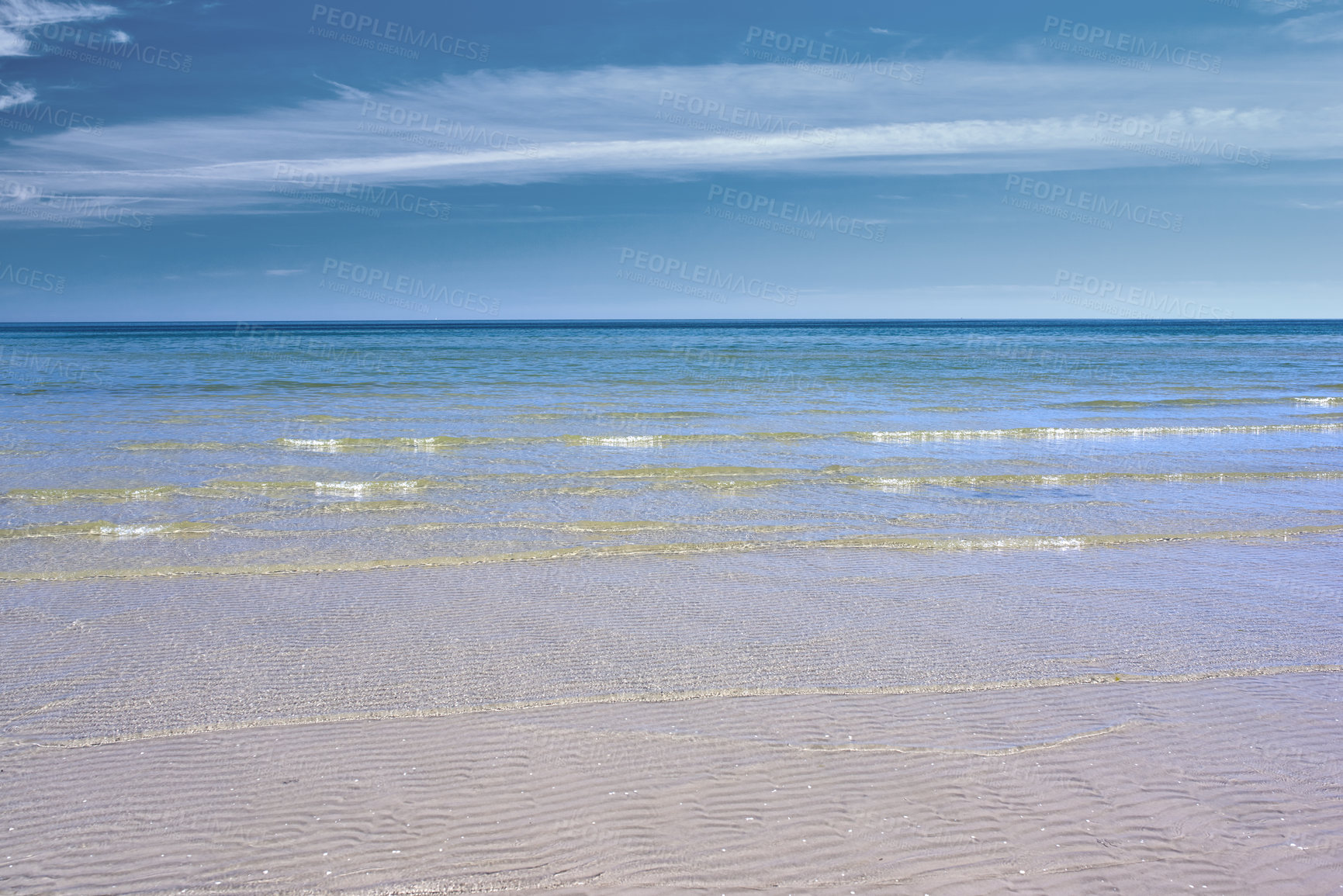 Buy stock photo Calm and peaceful - beach and ocean