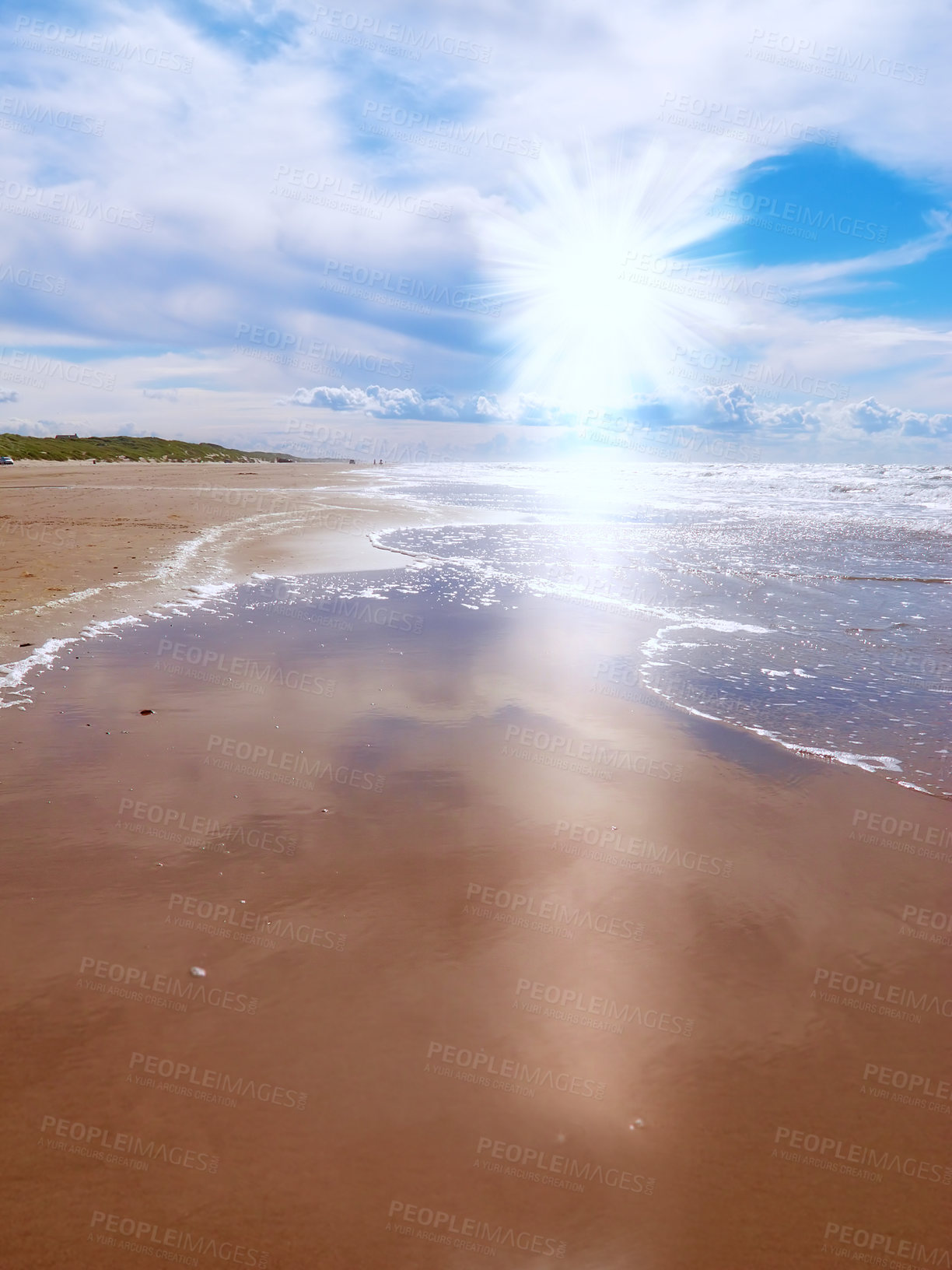 Buy stock photo Beach and coast in calm weather