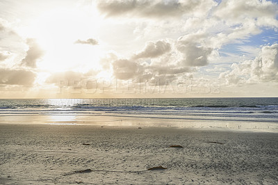 Buy stock photo Beach and coast in calm weather