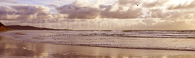 Buy stock photo Beach and coast in calm weather