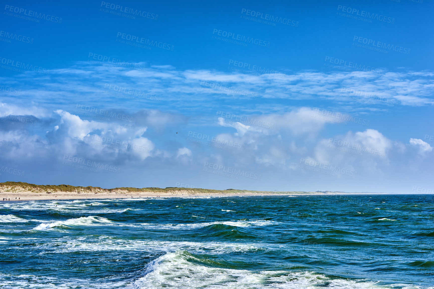 Buy stock photo Beach and coast in calm weather