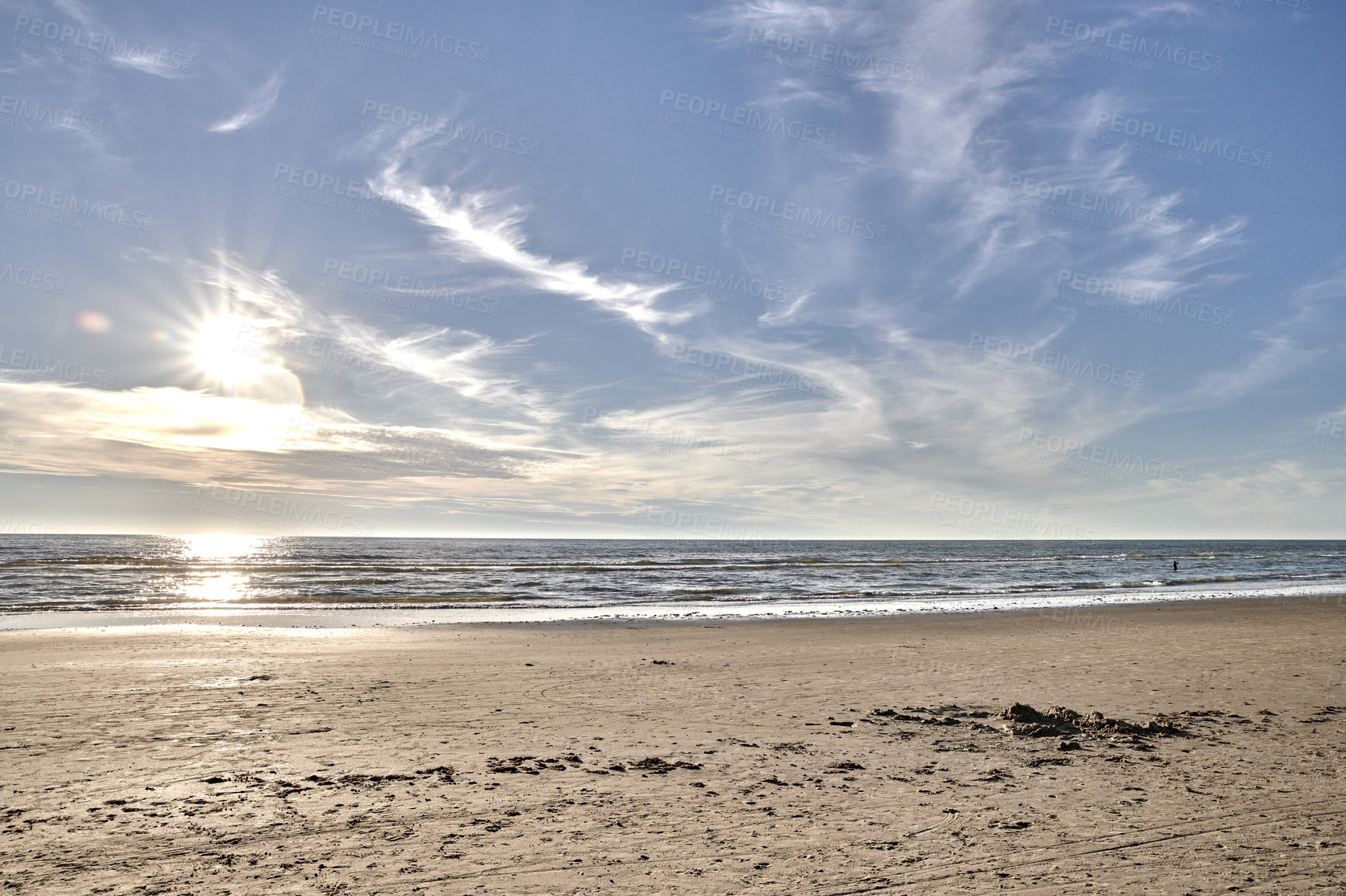 Buy stock photo Beach and coast in calm weather