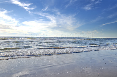 Buy stock photo Beach and coast in calm weather