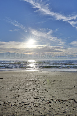 Buy stock photo Beach and coast in calm weather