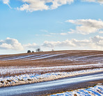 Wintertime - countryside in Denmark