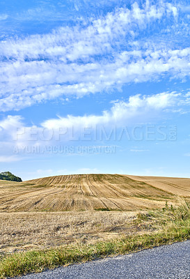 Buy stock photo A photo of farmland in autumn