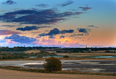 Buy stock photo A photo of a small creek and lake