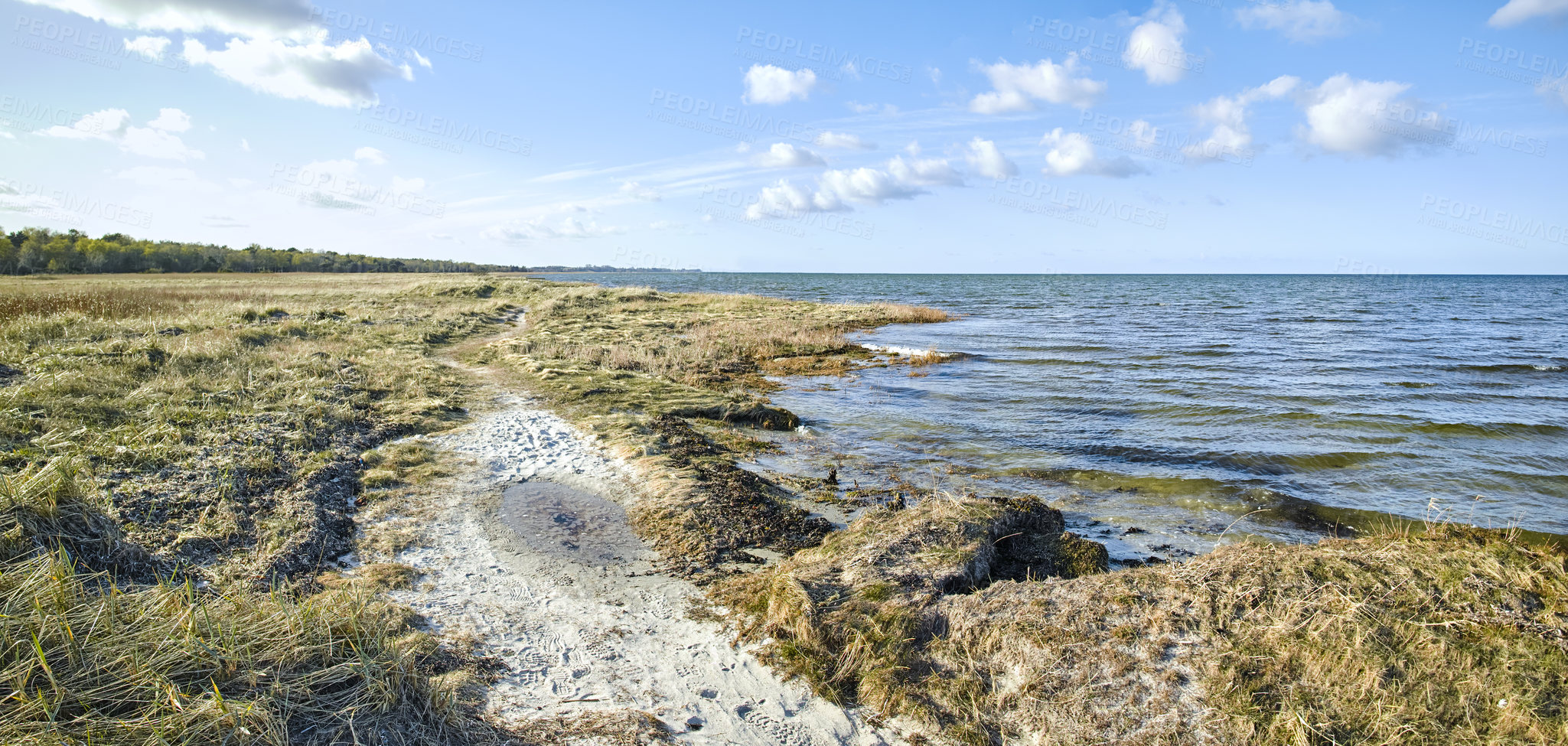 Buy stock photo The east coast of Jutland facing Kattegat