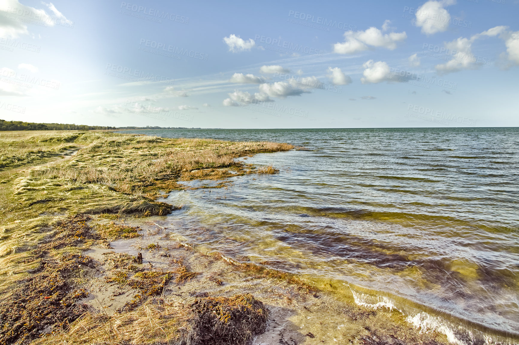 Buy stock photo The east coast of Jutland facing Kattegat