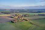 Aerial vies of the countryside in Denmark