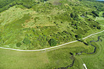 Aerial vies of the countryside in Denmark