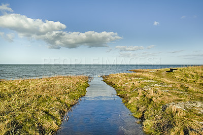 Buy stock photo The east coast of Jutland facing Kattegat