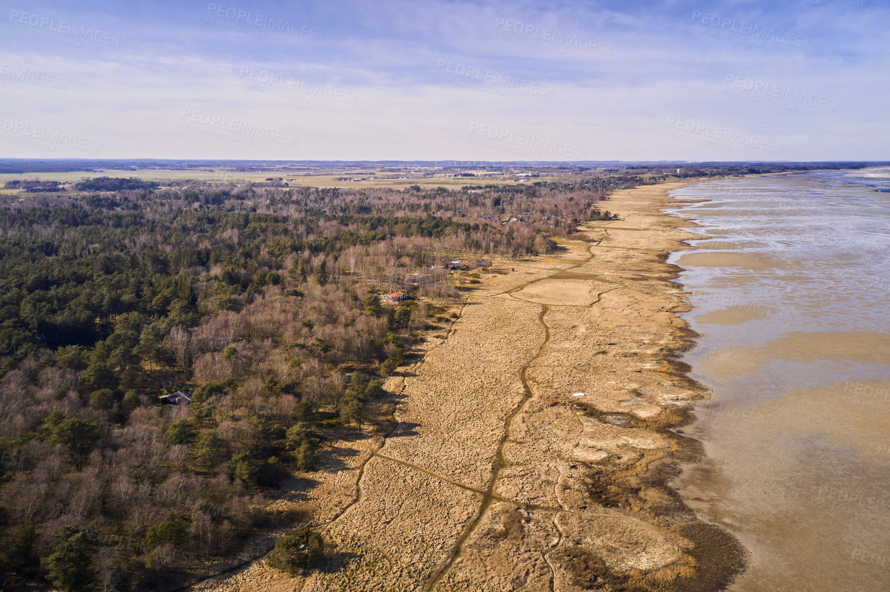 Buy stock photo The east coast of Jutland facing Kattegat