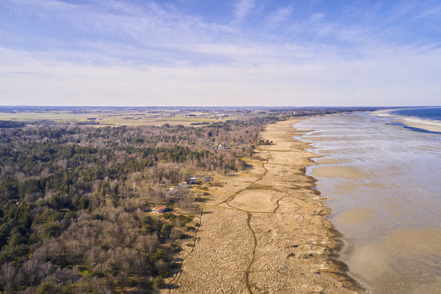 Buy stock photo The east coast of Jutland facing Kattegat