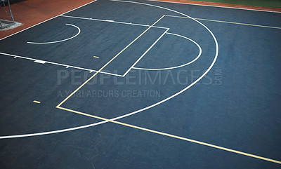 Buy stock photo Shot of an empty basketball court