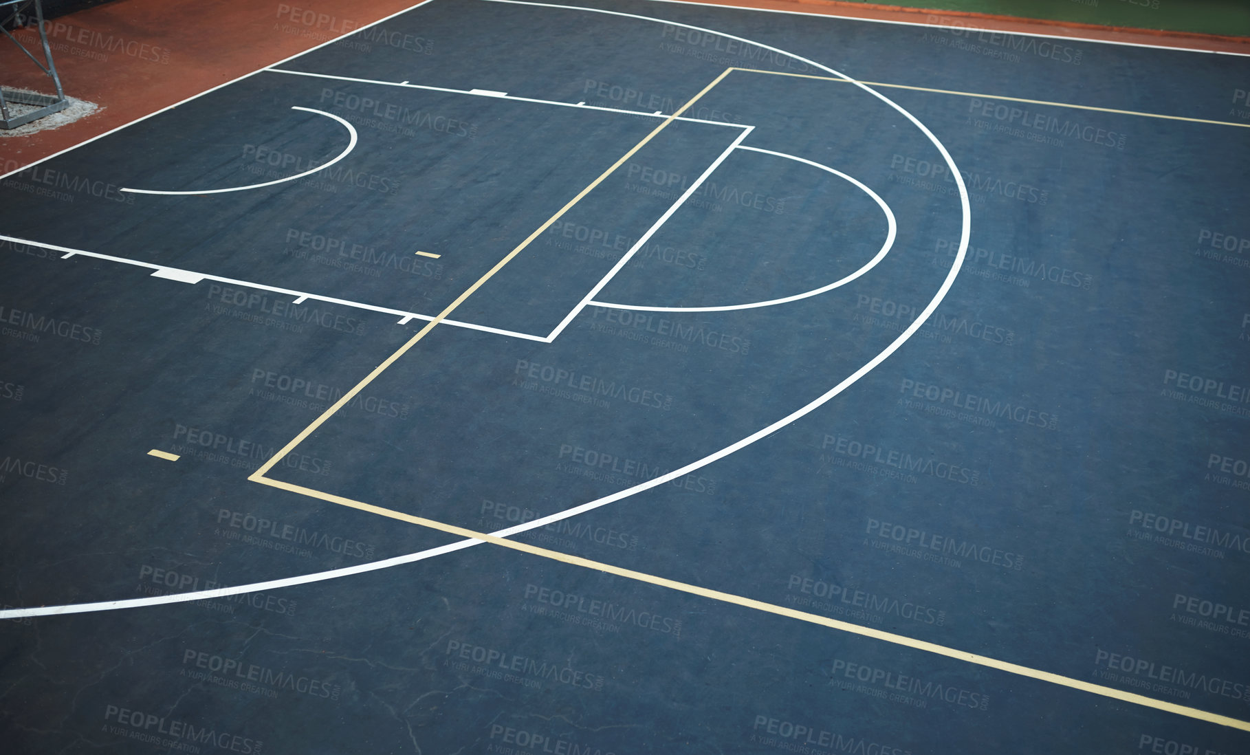 Buy stock photo Shot of an empty basketball court