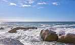 Rocky coastline of the CampÂ´s Bay, Western Cape