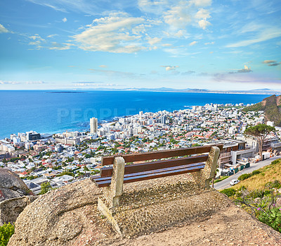 Buy stock photo Aerial view of Cape Town, South Africa