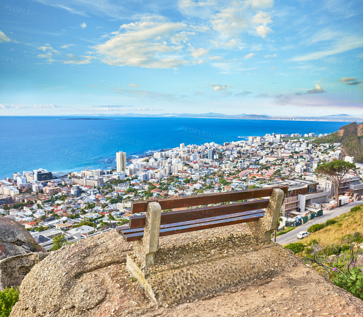 Buy stock photo Aerial view of Cape Town, South Africa