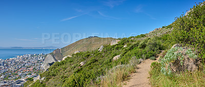 Buy stock photo Mountain trail - Table Mountain National Park, Cape Town, Western Province, South Africa